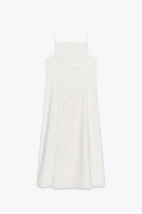 ZW COLLECTION EMBROIDERED LINEN DRESS