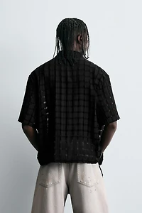 JACQUARD NEEDLE-OUT SHIRT
