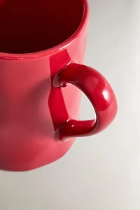 CHRISTMAS HEART STONEWARE MUG