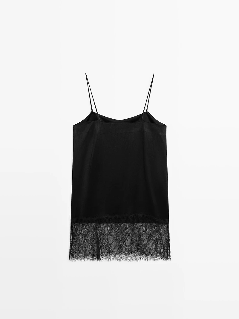 Camisole top with lace detail