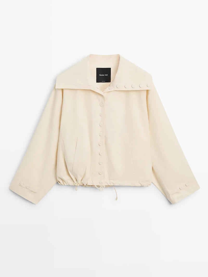 Veste en coton à détail boutons