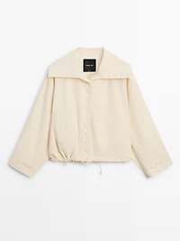 Veste en coton à détail boutons