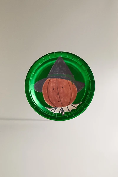SET OF CHILDREN'S HALLOWEEN PAPER PLATES (SET OF 12)