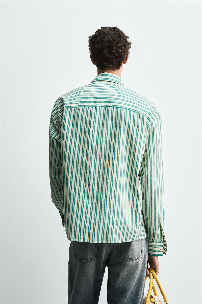 PLUTO PATCH STRIPED SHIRT HARRY LAMBERT FOR ZARA X DISNEY
