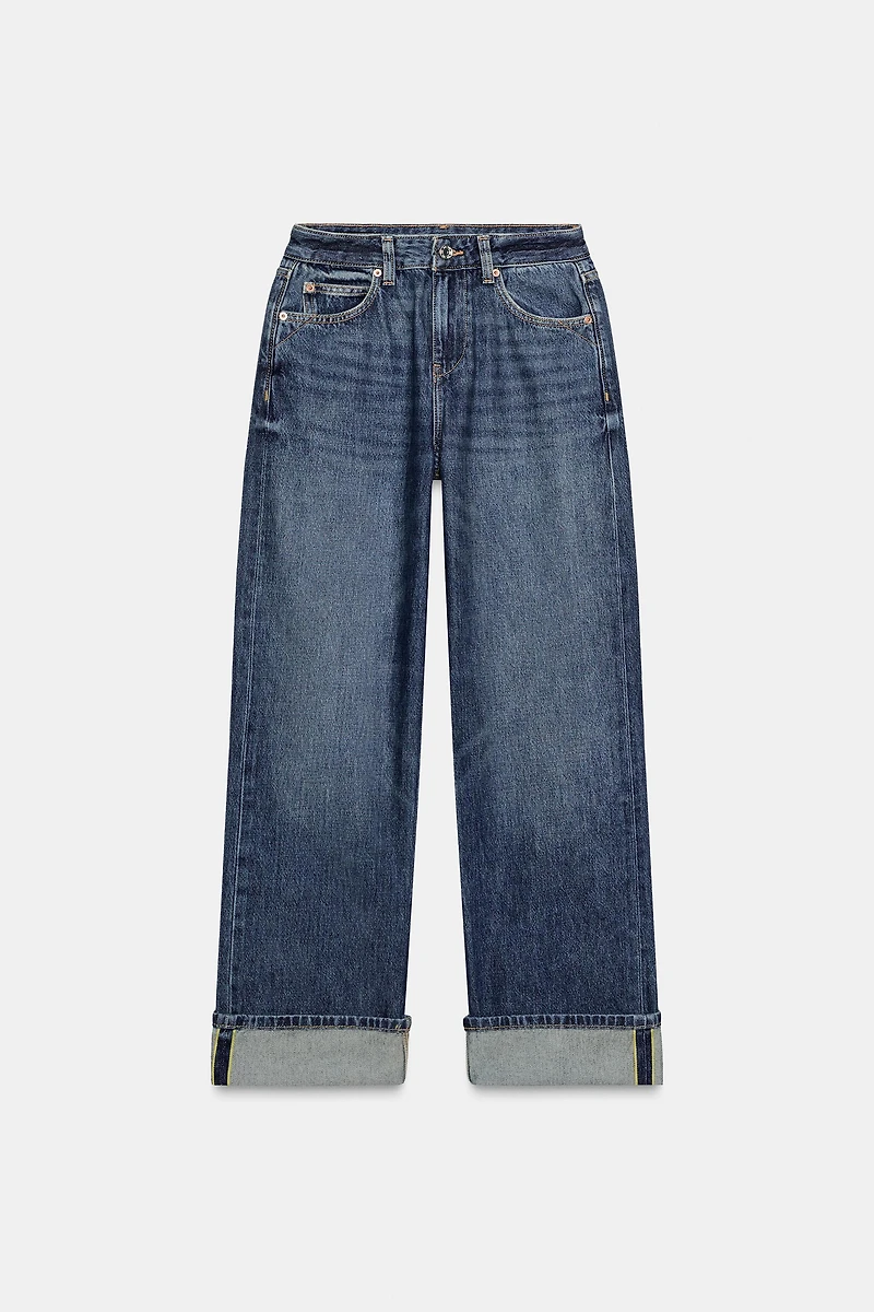 Z1975 HIGH-WAISTED WIDE LEG CROPPED JEANS