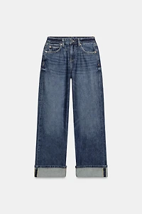 Z1975 HIGH-WAISTED WIDE LEG CROPPED JEANS