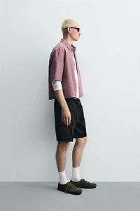 RELAXED FIT WASHED CARGO SHORTS