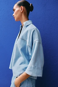Z1975 WIDE SLEEVE DENIM SHIRT