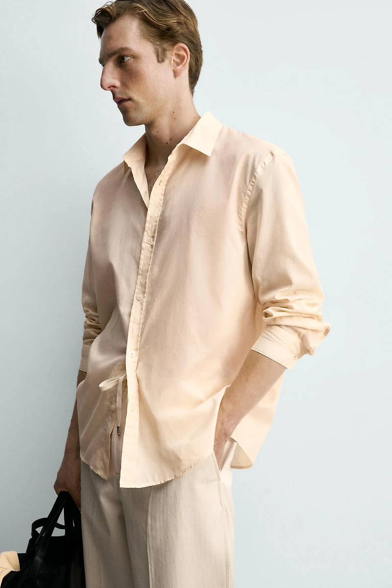 CHEMISE SEMI-TRANSPARENTE COUPE DÉCONTRACTÉE
