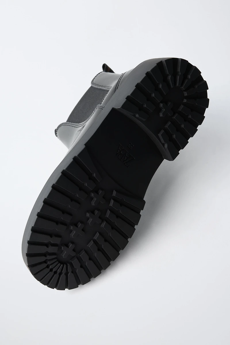 PATENT ANKLE BOOTS