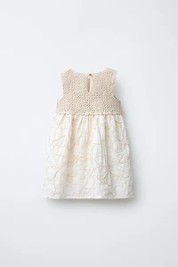 ROBE EN MAILLE ET CROCHET BIMATIÈRE