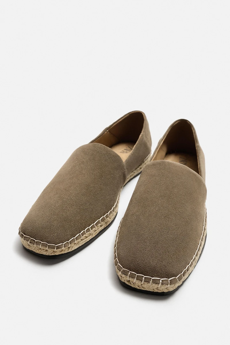 LEATHER ESPADRILLE