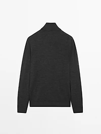 Quarter-zip knit sweater