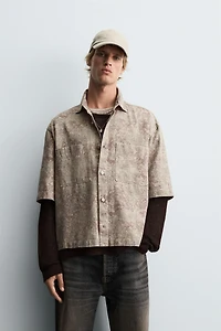 RELAXED FIT ABSTRACT PRINT SHIRT