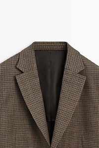 100% wool houndstooth blazer