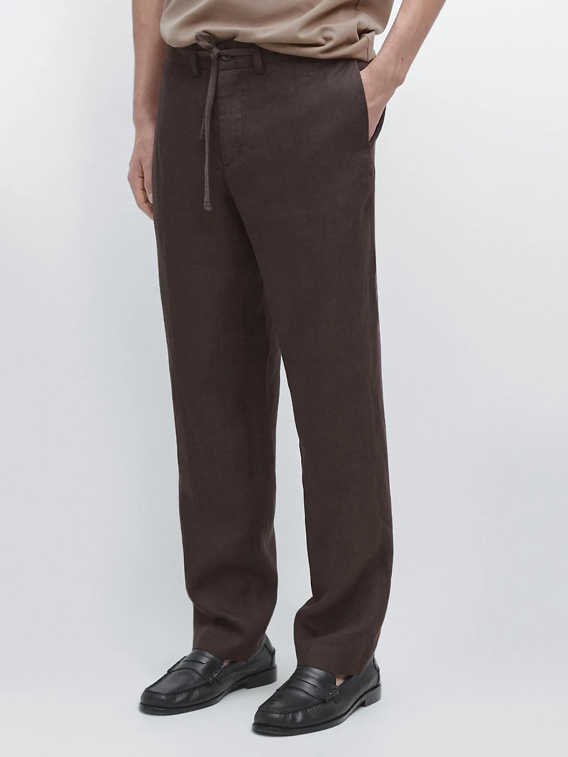 Pantalon total look en lin