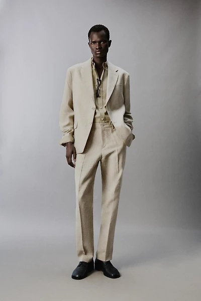 100% LINEN SUIT BLAZER