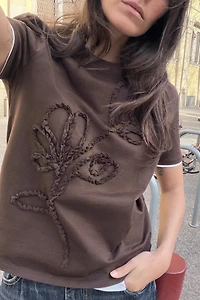 RAISED BOW T-SHIRT