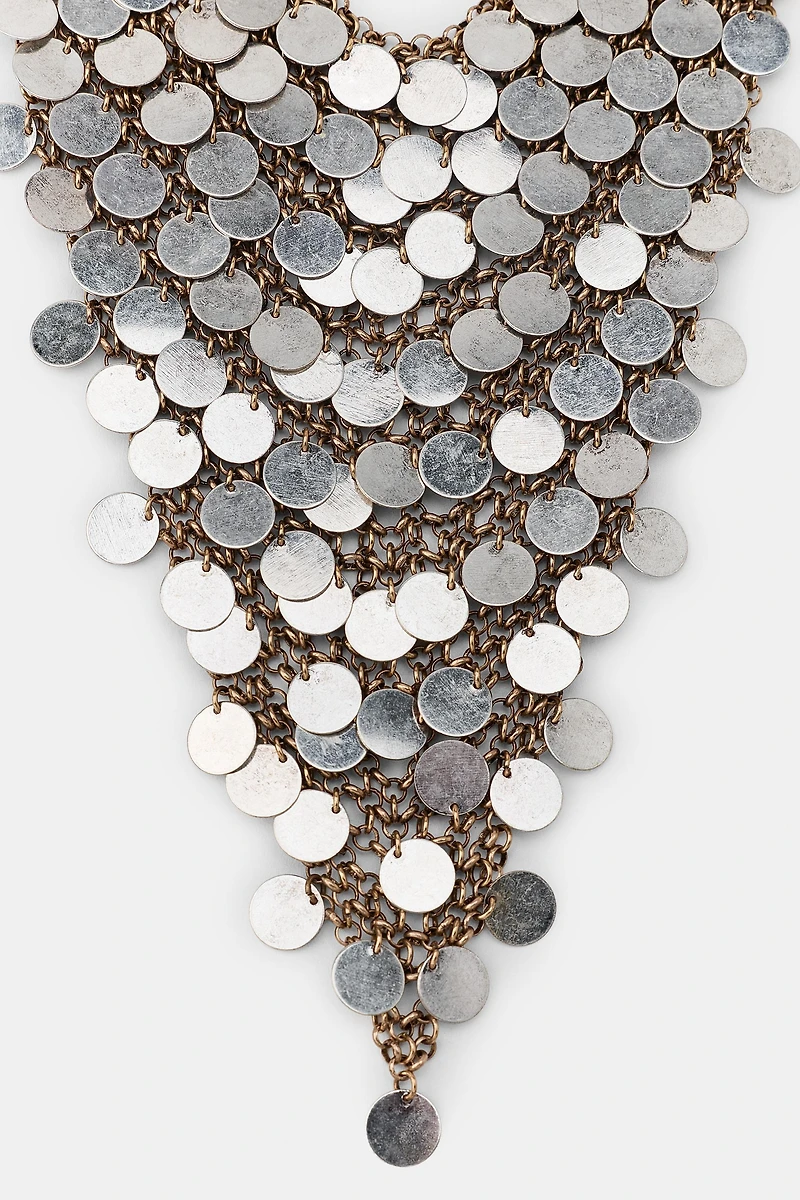 METAL PLATE BIB NECKLACE