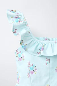 ROBE À VOLANTS IMPRIMÉ FLEURI