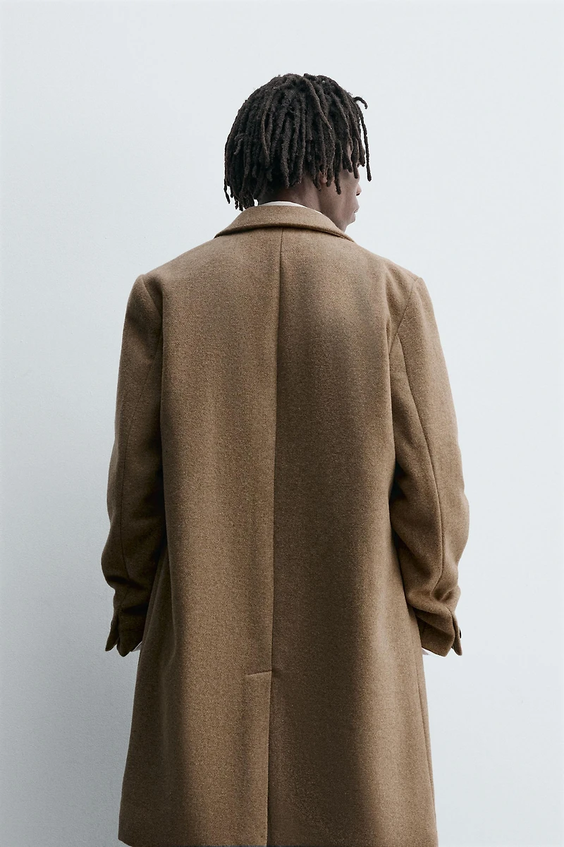 REGULAR FIT WOOL BLEND COAT