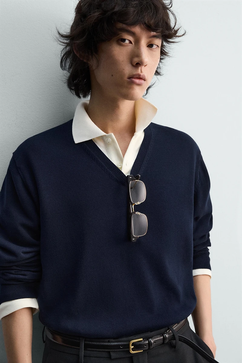 PULL RELAXED FIT À COL EN V