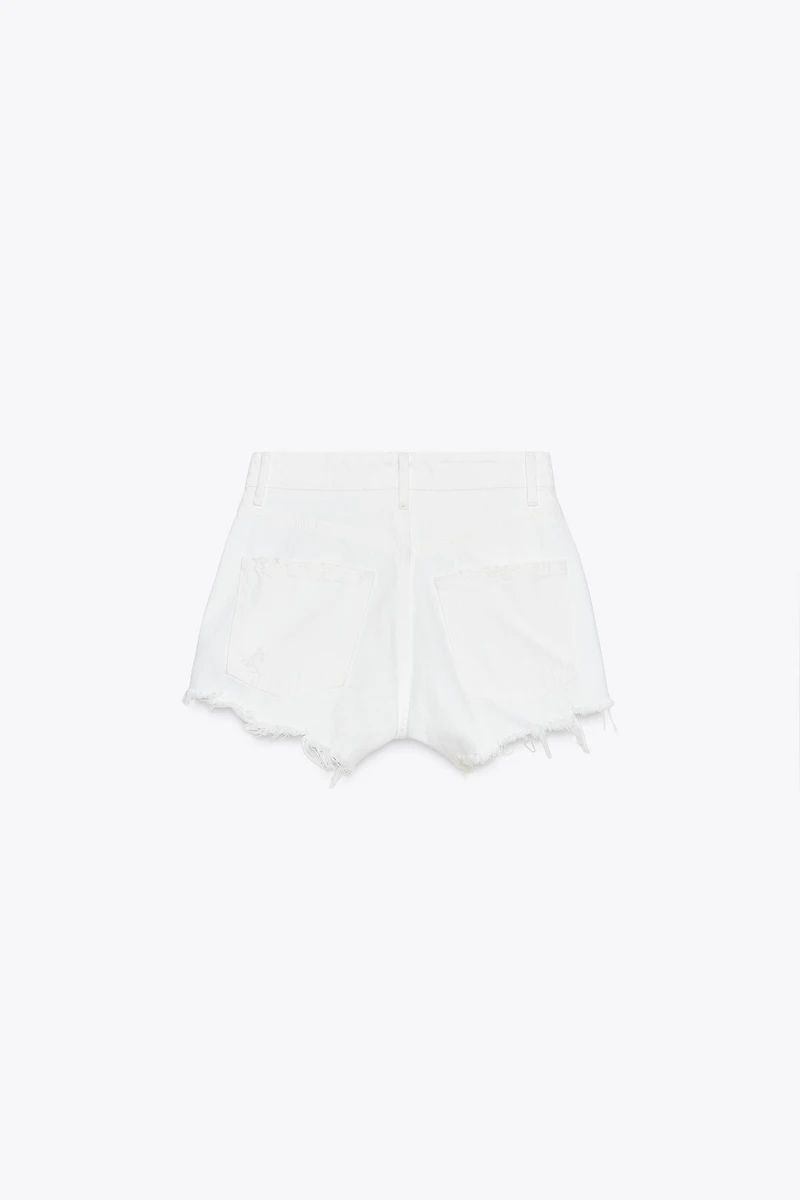SHORT EN DENIM TRF COURBÉ TAILLE HAUTE