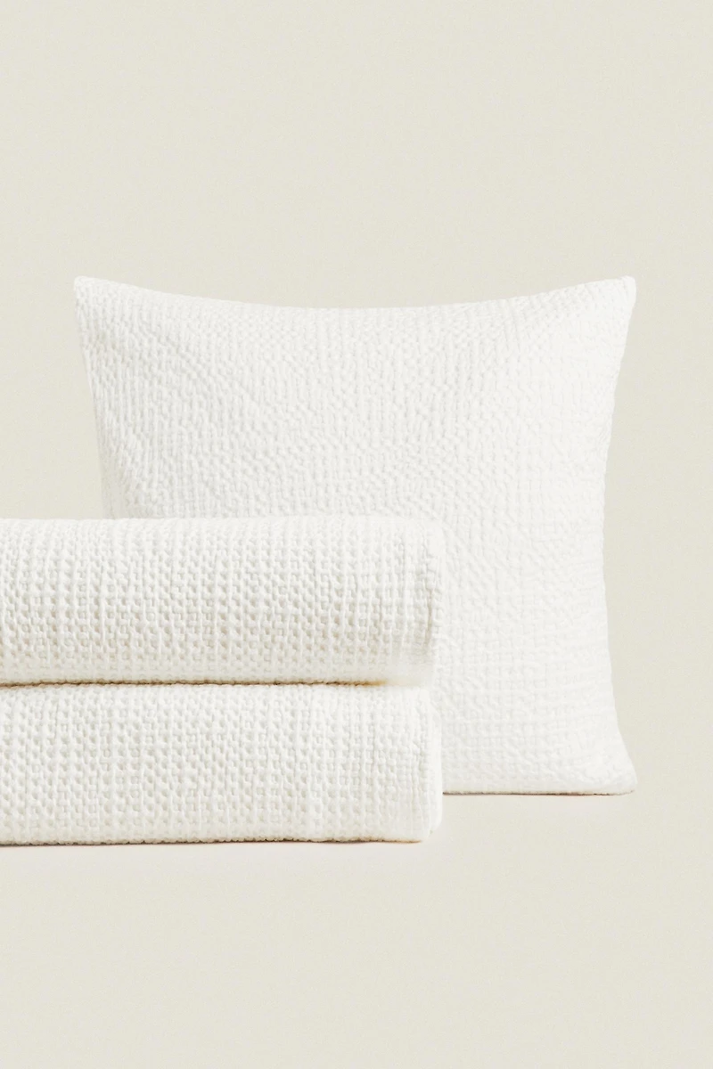 COUVRE-LIT COTON MINI-WAFFLE