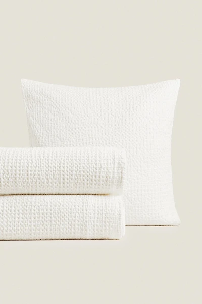 COUVRE-LIT COTON MINI-WAFFLE