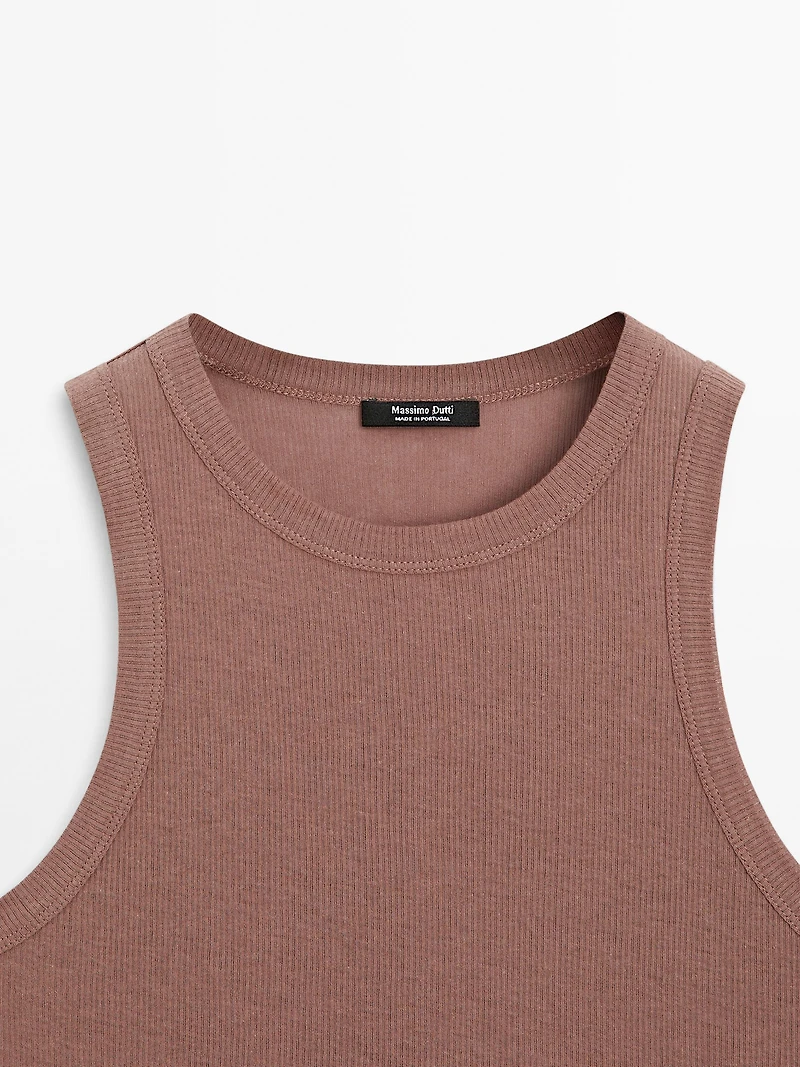 100% cotton halter top