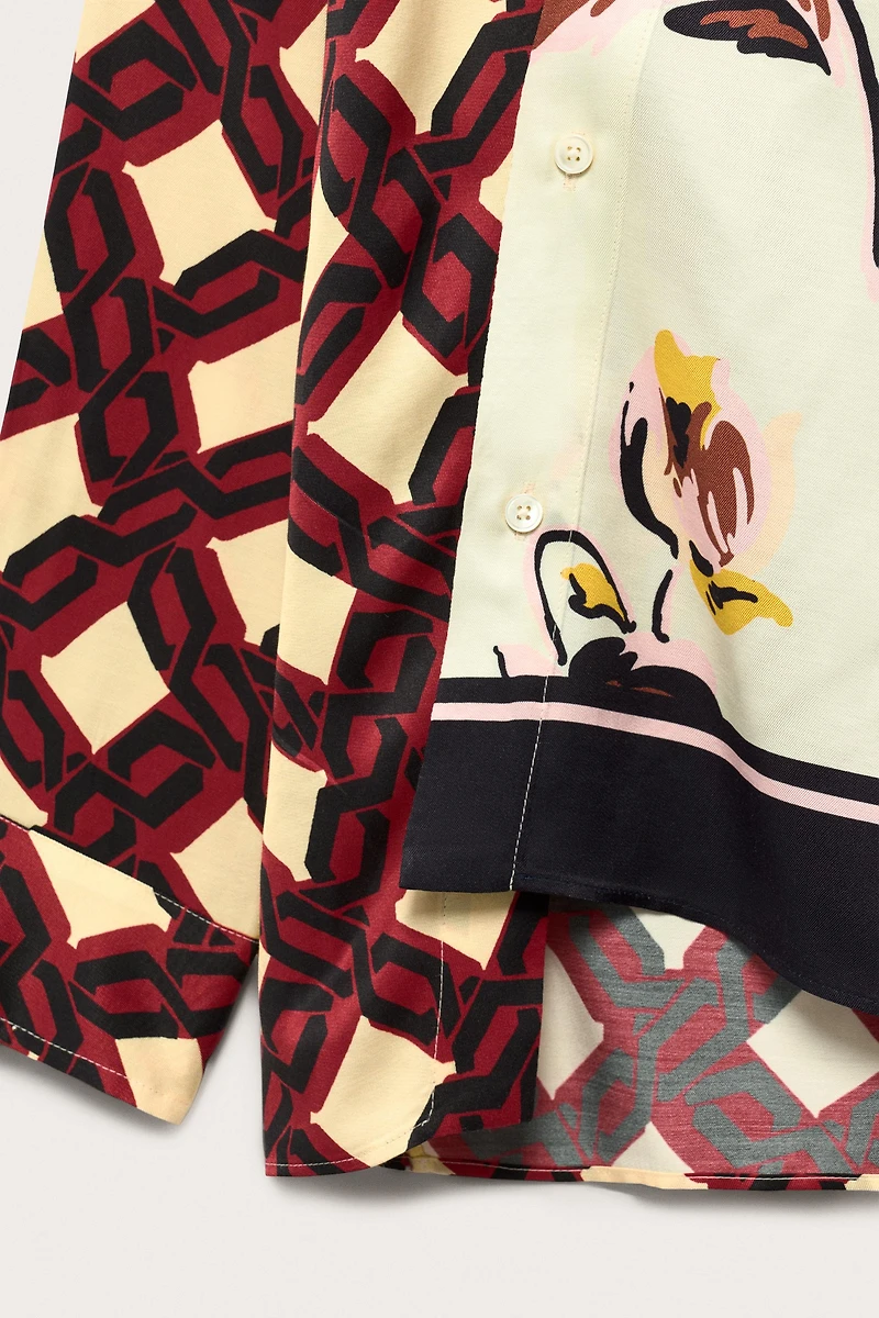 LIMITED EDITION MIXED PRINT OVERSIZED SHIRT