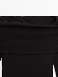 Long sleeve strapless T-shirt