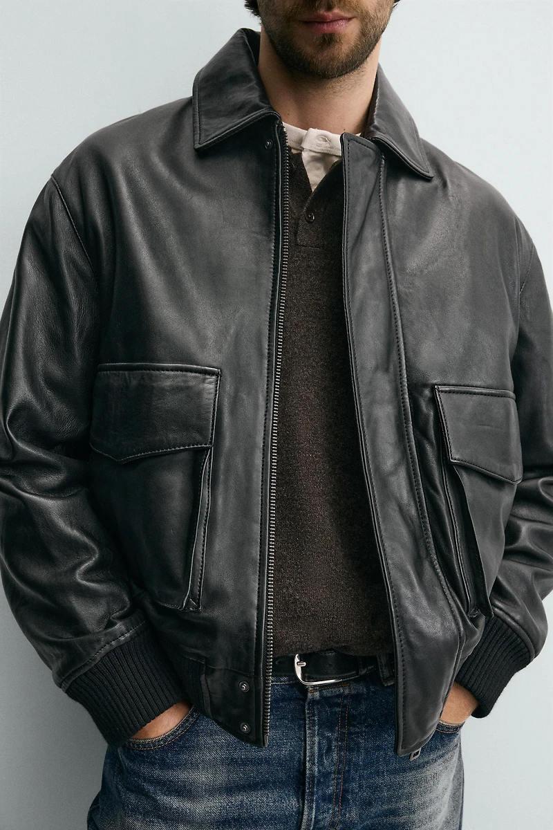 LEATHER POCKET JACKET