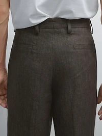 Faded total look linen trousers