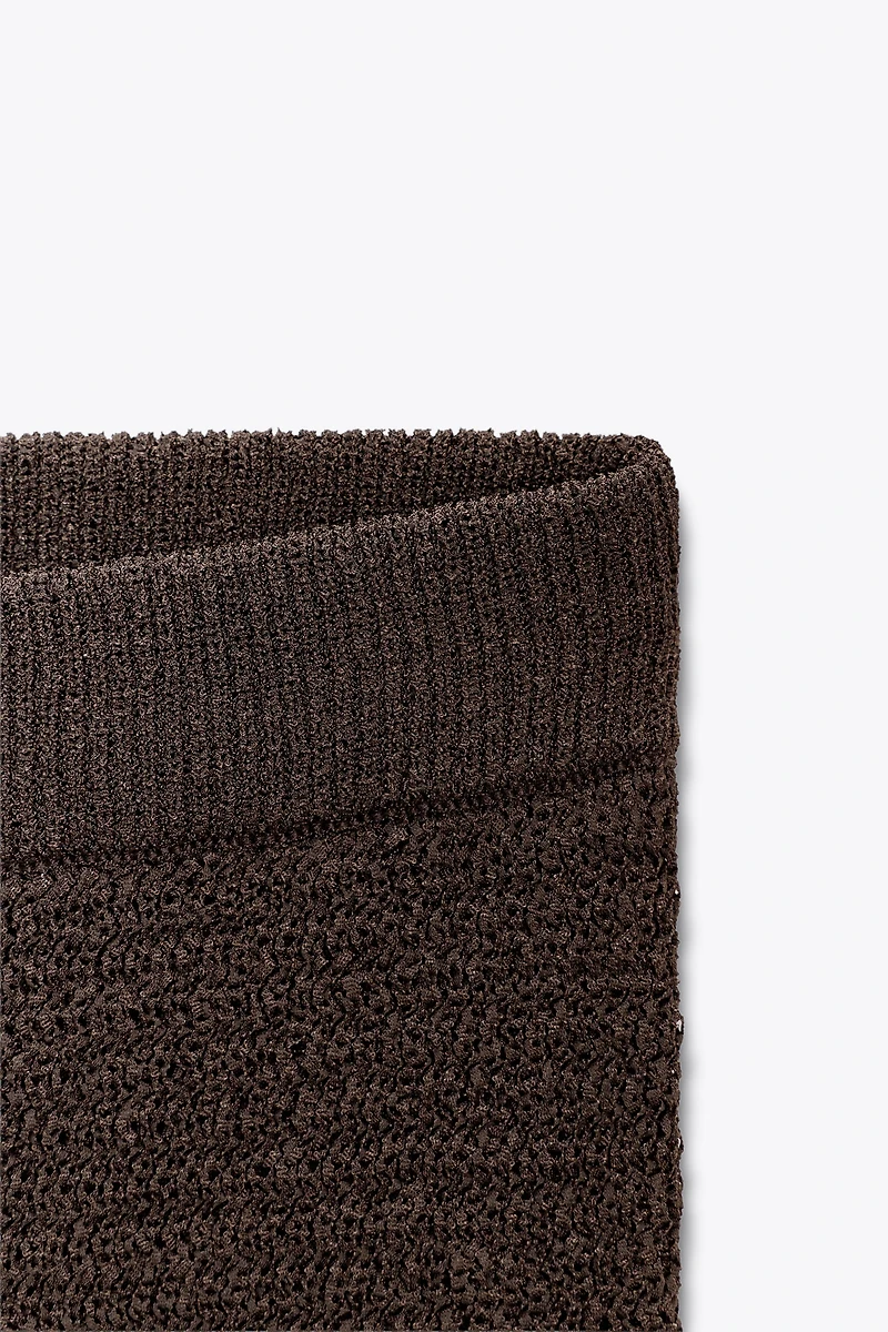 TEXTURED KNIT MAXI SKIRT