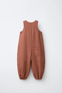 100% LINEN LONG JUMPSUIT