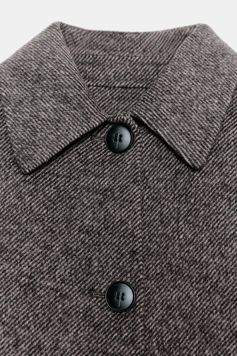 HERRINGBONE SHORT COAT