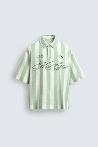 PRINTED GRAPHIC BOXY FIT POLO SHIRT