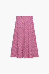 PRINTED MIDI SKIRT