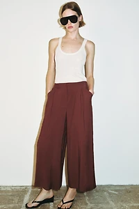 PLEATED CULOTTE PANTS