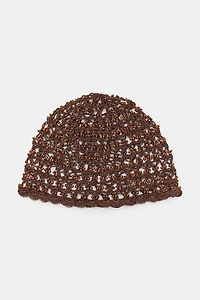 BEADED CROCHET SKULLCAP