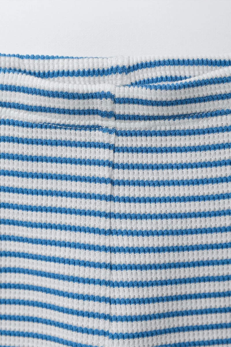 ENSEMBLE BODY ET LEGGING À RAYURES AVEC POUSSIN BRODÉ