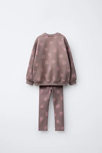 FLORAL SWEATSHIRT AND LEGGING SET