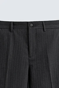 PANTALON EN FLANELLE À CHEVRONS