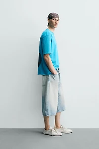 WASHED KNIT PRINTED T-SHIRT