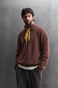 PULL BIMATIÈRE À COL ZIPPÉ