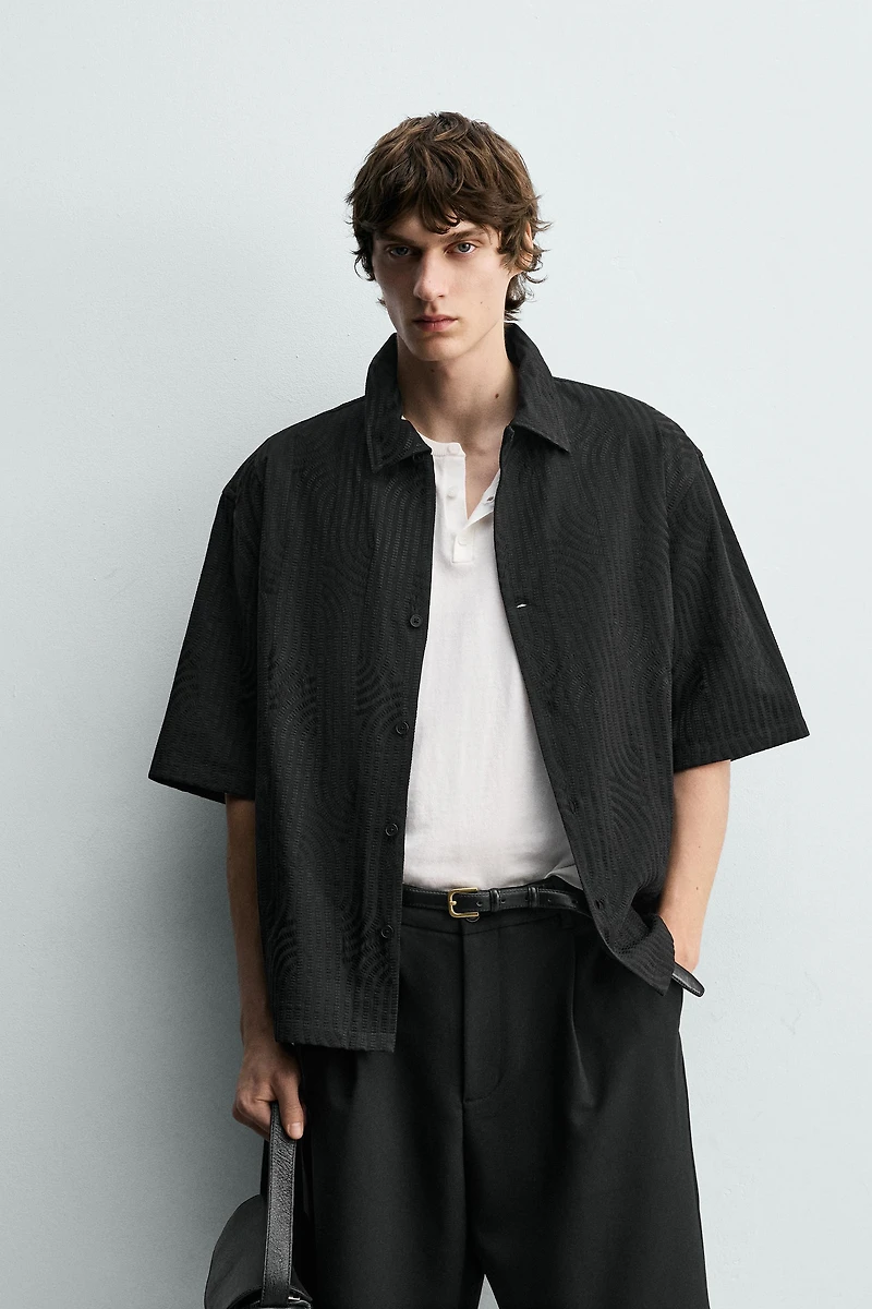 EMBROIDERED JACQUARD SHIRT