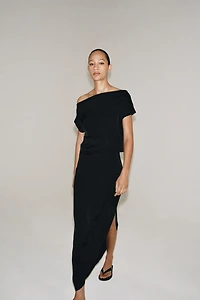 ZW COLLECTION ASYMMETRIC SATIN DRESS