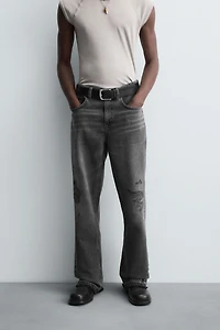 RIPPED FLARE FIT JEANS