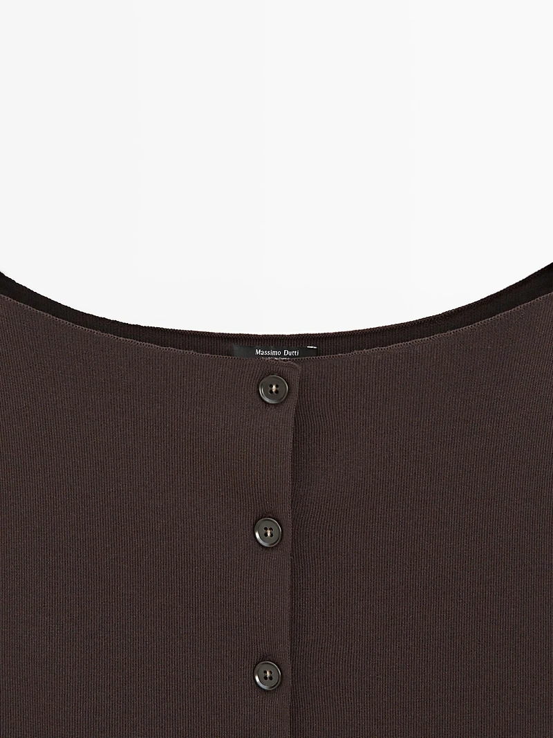 Gilet en maille avec poches